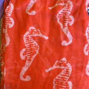 Do Everything in Love Elegant Coral Patterned Scarf wrap  72” x 45” large